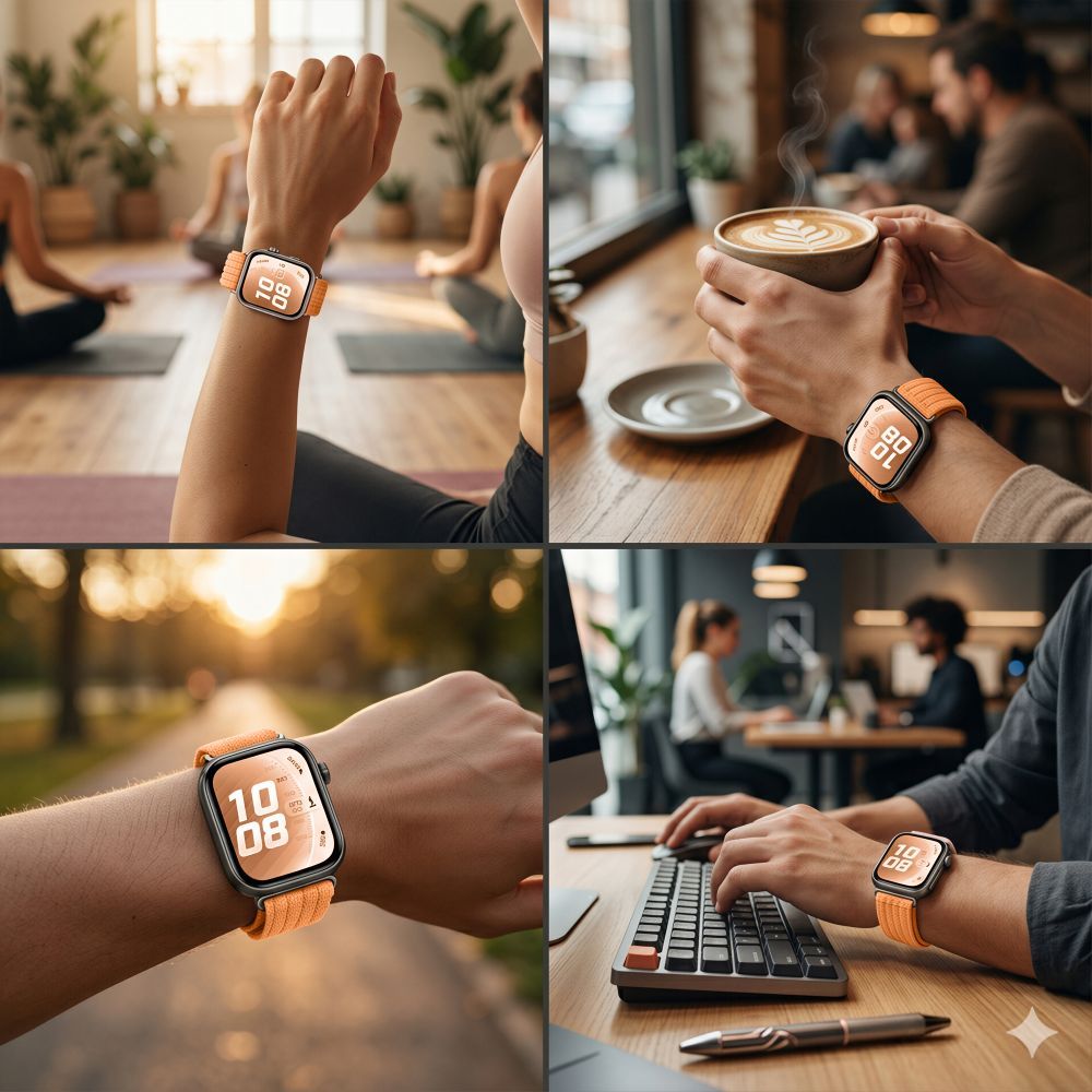 Tech-Protect Nylon Strap to nylonowy pasek do zegarka w kolorze pomarańczowym