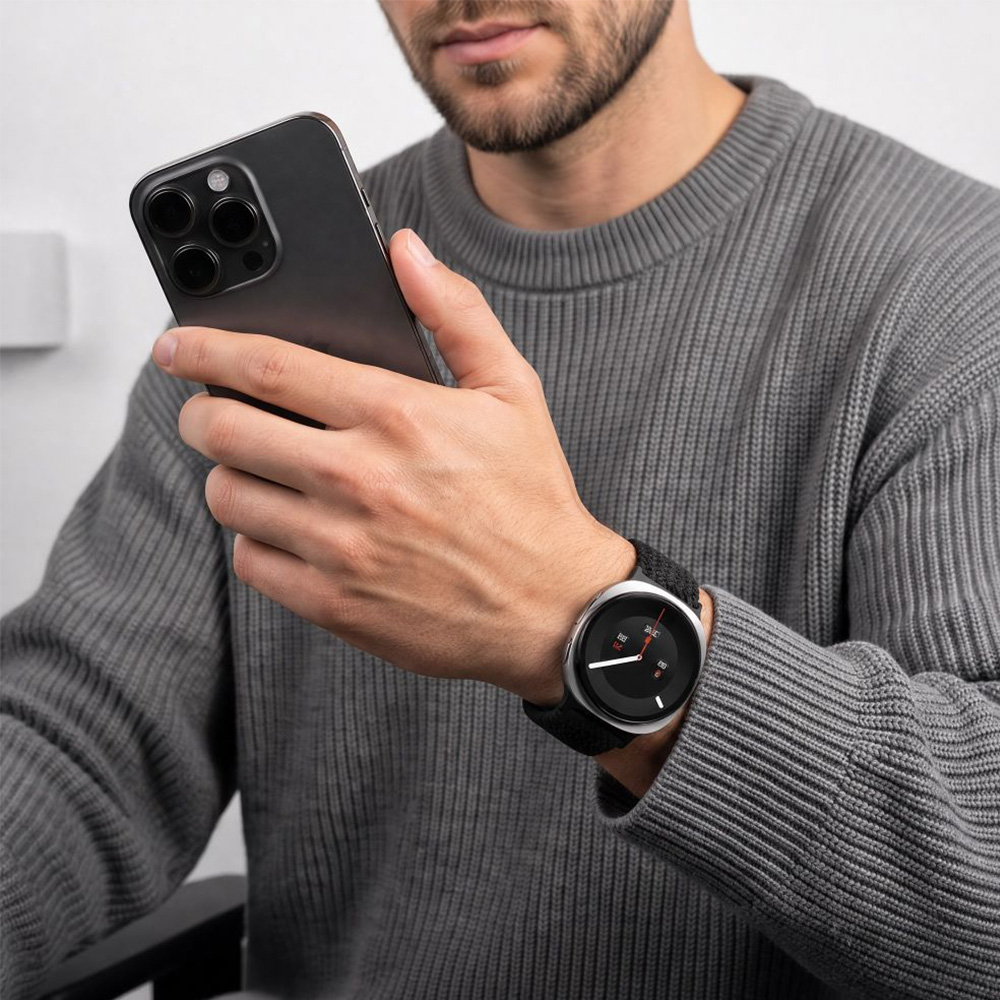 Pasek Tech-Protect Nylonmag do Galaxy Watch 9 40 mm / 44 mm / 8 40 mm / 44 mm / 8 Classic 46 mm, czarny