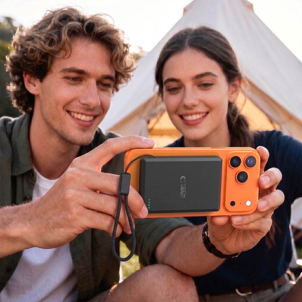 Powerbank Tech-Protect PB40 LifeMag 10000 mAh z magnetycznym mocowaniem MagSafe, czarny