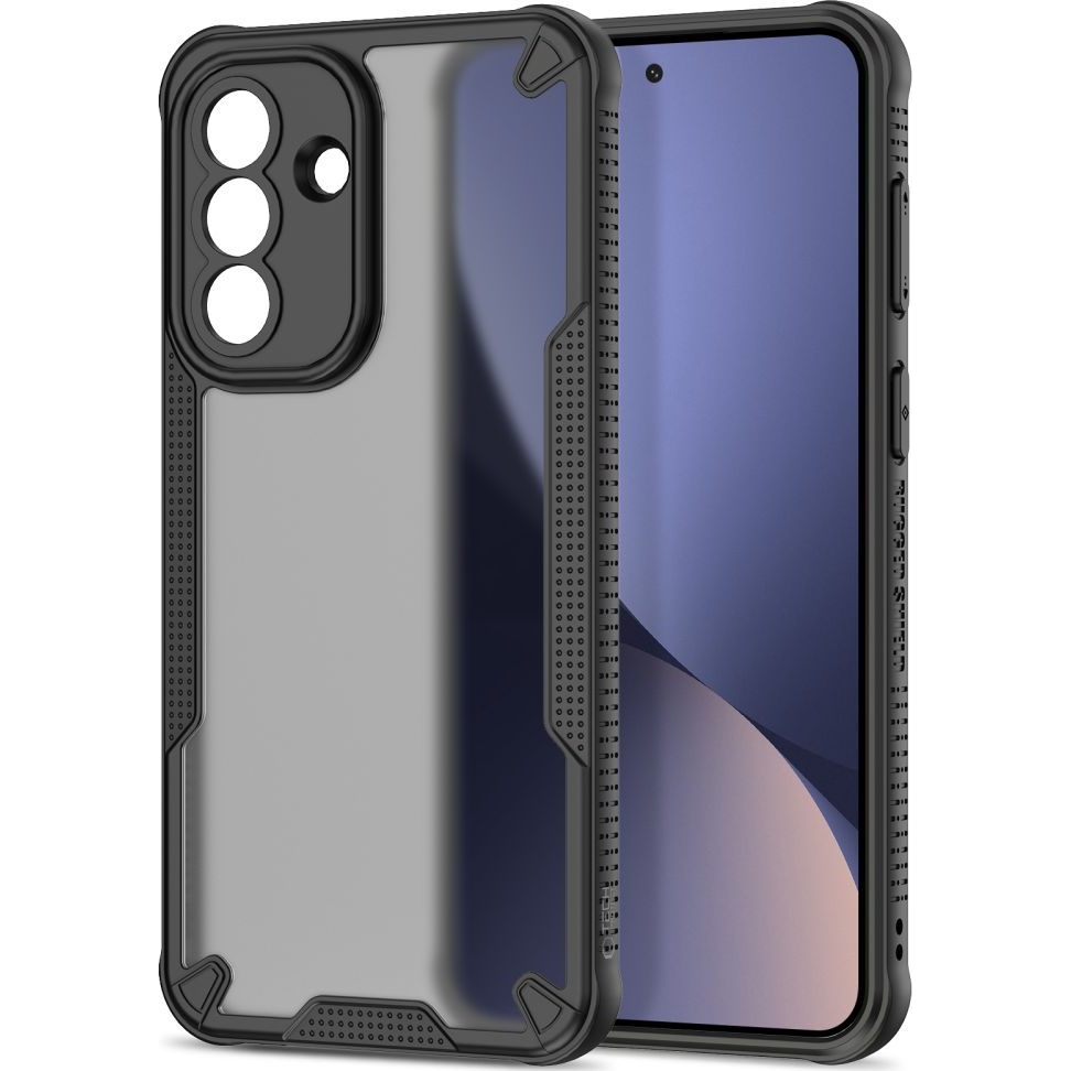 Etui Tech-Protect Rugged Shield MagSafe do Samsung Galaxy A57 5G, matowe przydymione z czarną ramką