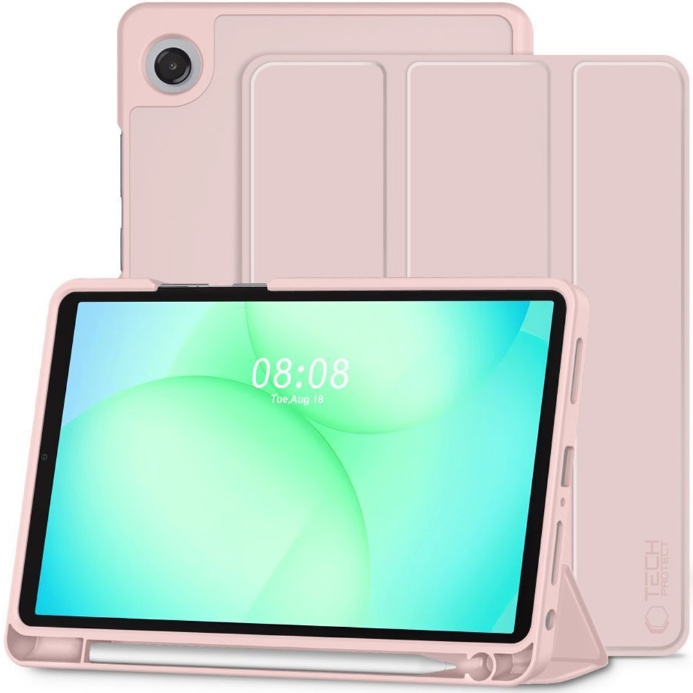 Etui z klapką Tech-Protect SC Pen do Galaxy Tab A11 Plus / A9 Plus, różowe