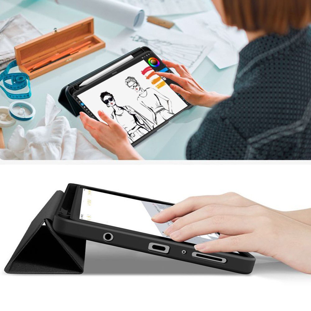 Etui z klapką Tech-Protect SC Pen do Galaxy Tab A11 / Tab A9, czarne
