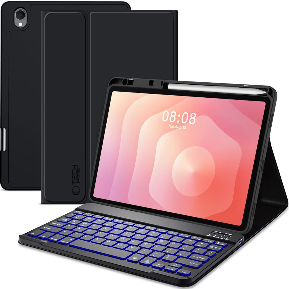 Etui z klawiaturą Tech-Protect SC Pen + Keyboard do Galaxy Tab S11, czarne