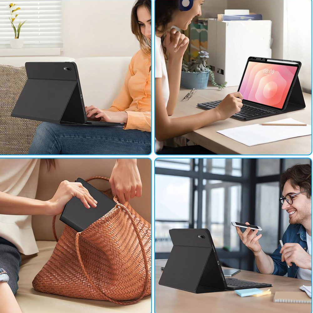 Etui z klawiaturą Tech-Protect SC Pen + Keyboard do Galaxy Tab S11, czarne