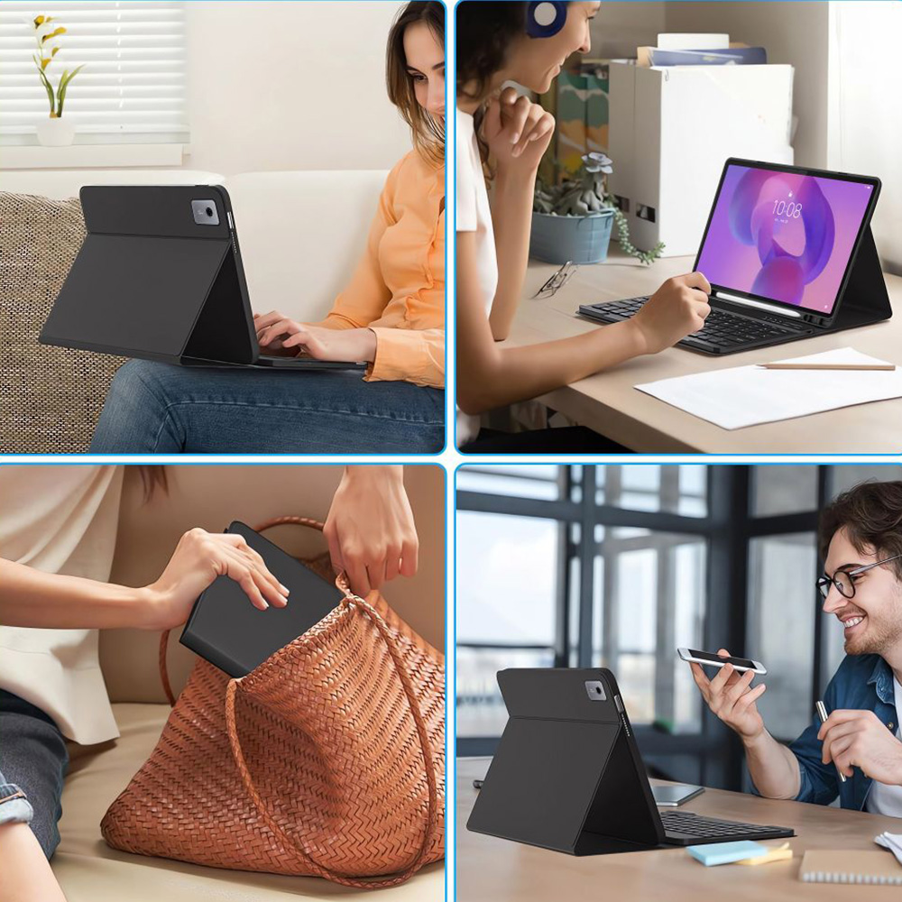 Etui z klawiaturą Tech-Protect SC Pen + Keyboard do Lenovo Idea Tab Plus 12.1, czarne