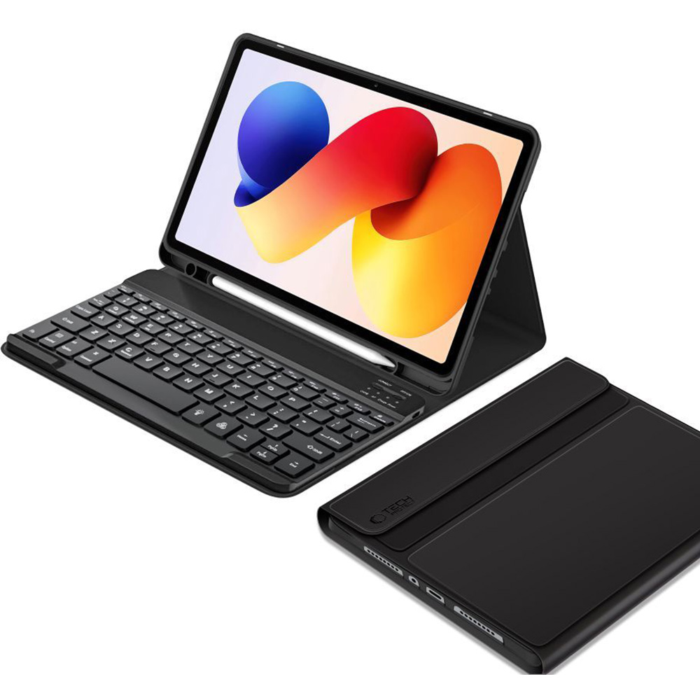 Etui z klawiaturą Tech-Protect SC Pen + Keyboard do Xiaomi Poco Pad M1 / Redmi Pad 2 Pro, czarne