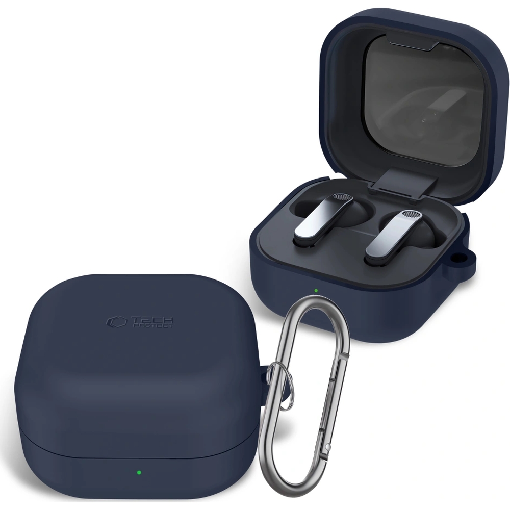 Etui Tech-Protect Silicone Hook do Galaxy Buds 4 / 4 Pro, granatowe.