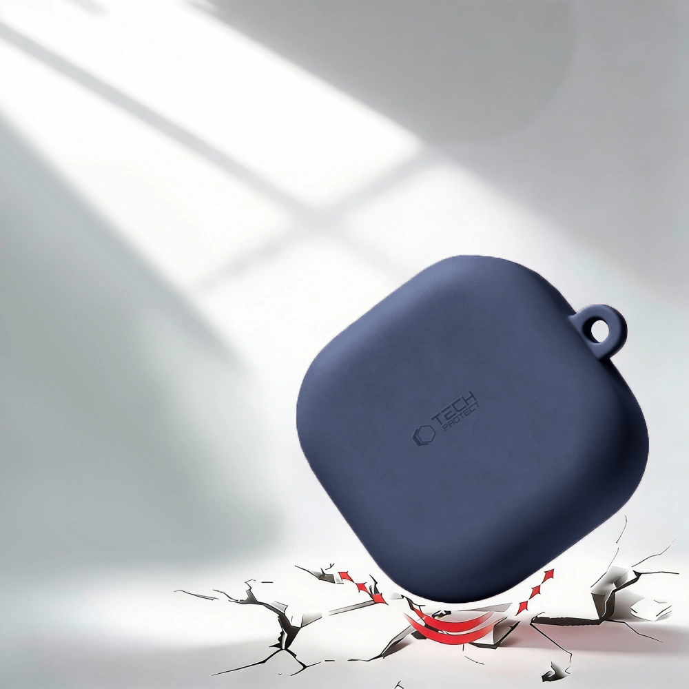 Etui Tech-Protect Silicone Hook do Galaxy Buds 4 / 4 Pro, granatowe.