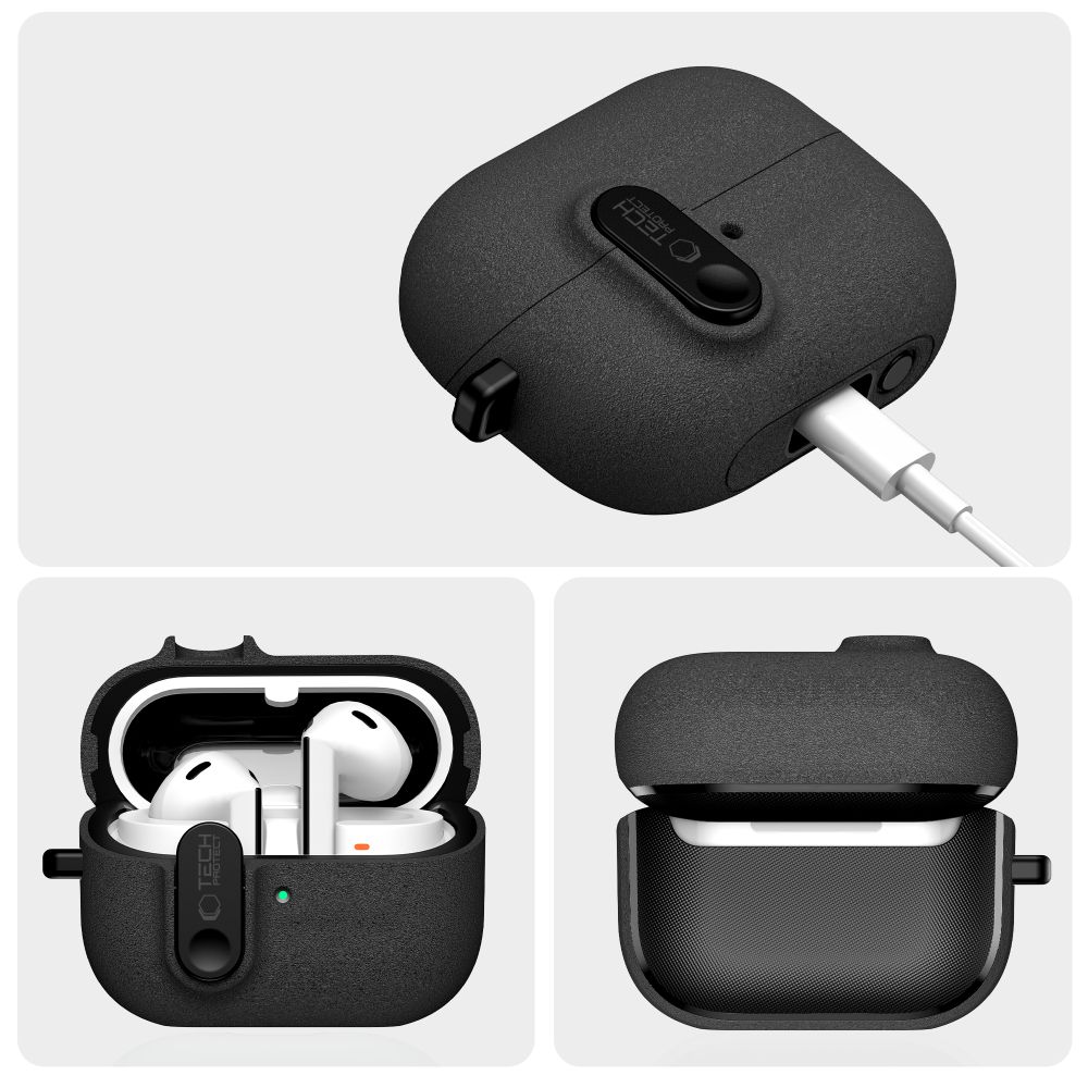 Etui Tech-Protect Slim Hook do Galaxy Buds 3 / 3 FE / 3 Pro, czarne