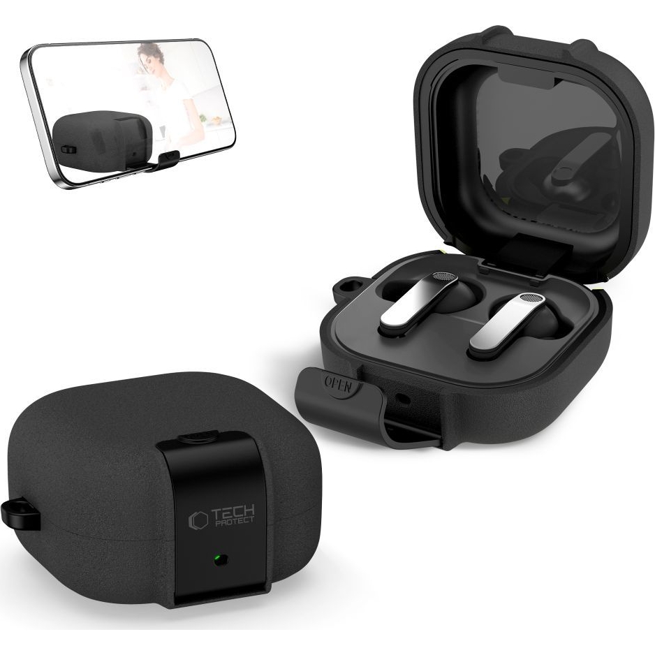 Tech-Protect Etu Tech-Protect Slim Hook do Samsung Galaxy Buds 4 / 4 Pro w kolorze czarnym