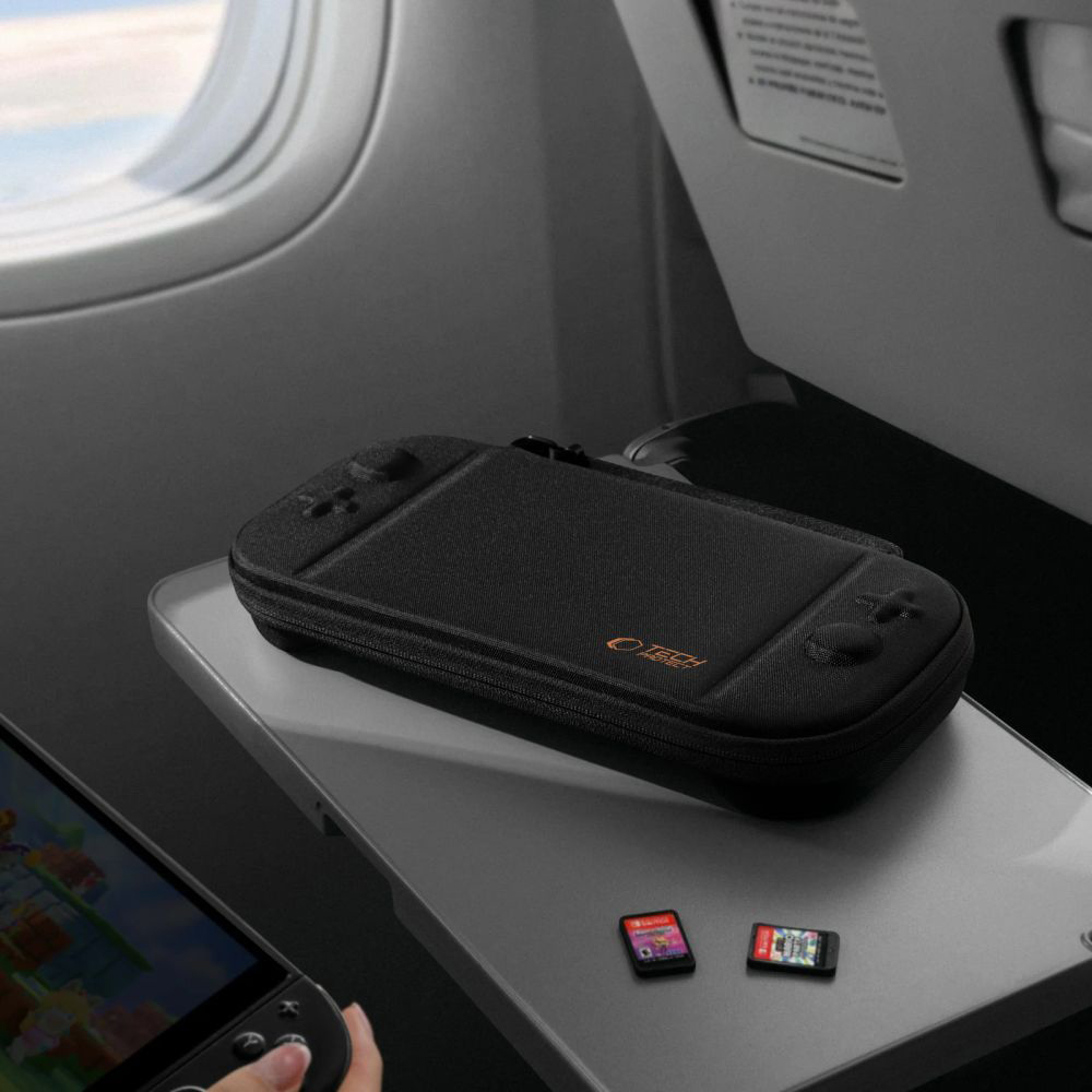 Tech-Protect Slim Pouch, bezpieczne przenoszenie, etui na wyjazdy, mobilność, czarne