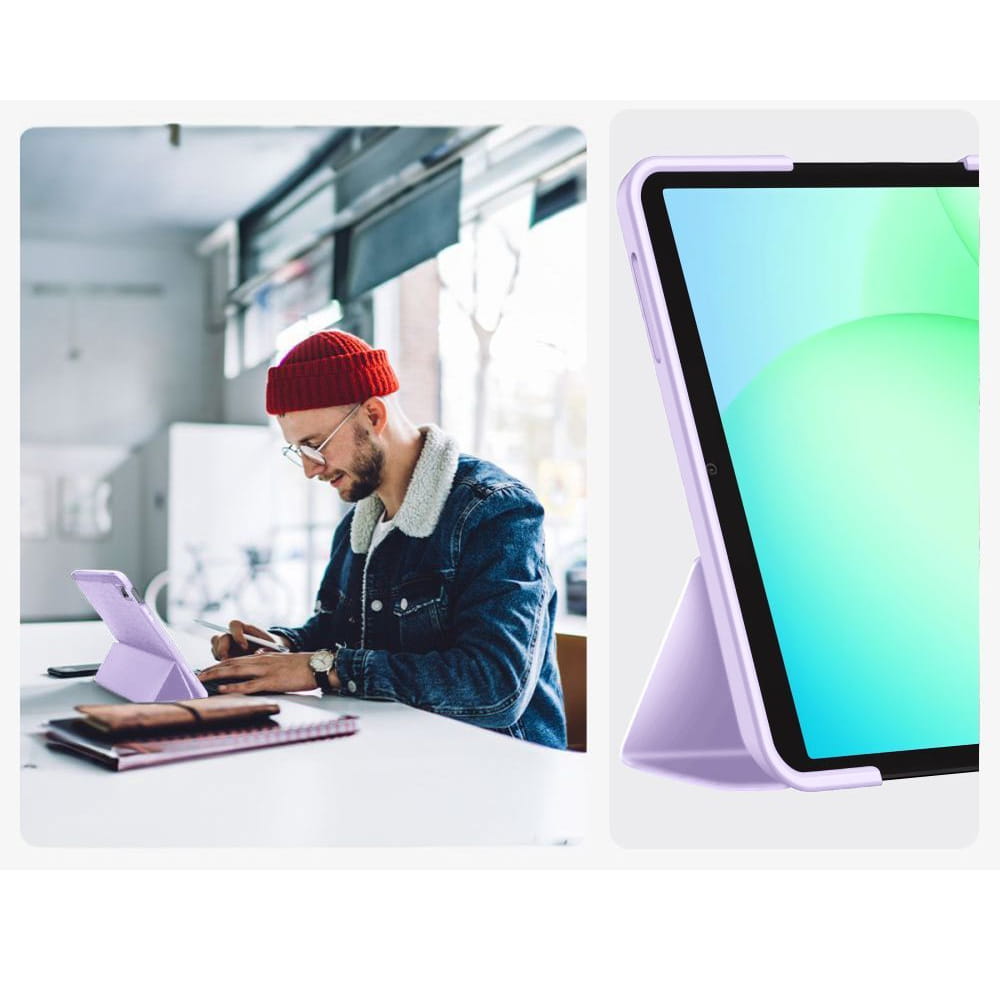 Etui z klapką Tech-Protect SmartCase do Galaxy Tab A11 Plus / A9 Plus, fioletowe