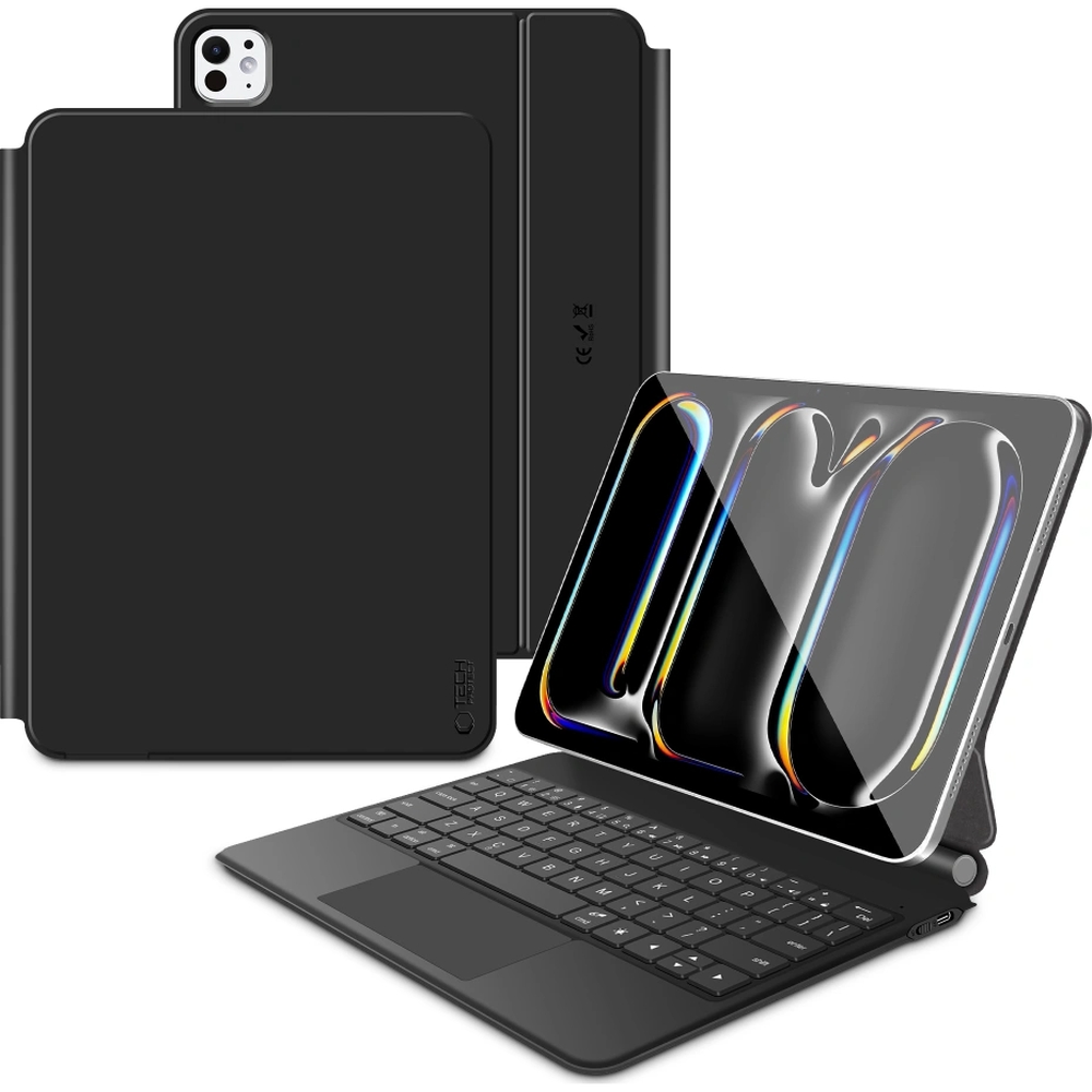 Tech-Protect Smartcase Magnetic + Keyboard, funkcjonalne etui z klawiaturą bluetooth ochronne praktyczne, czarny