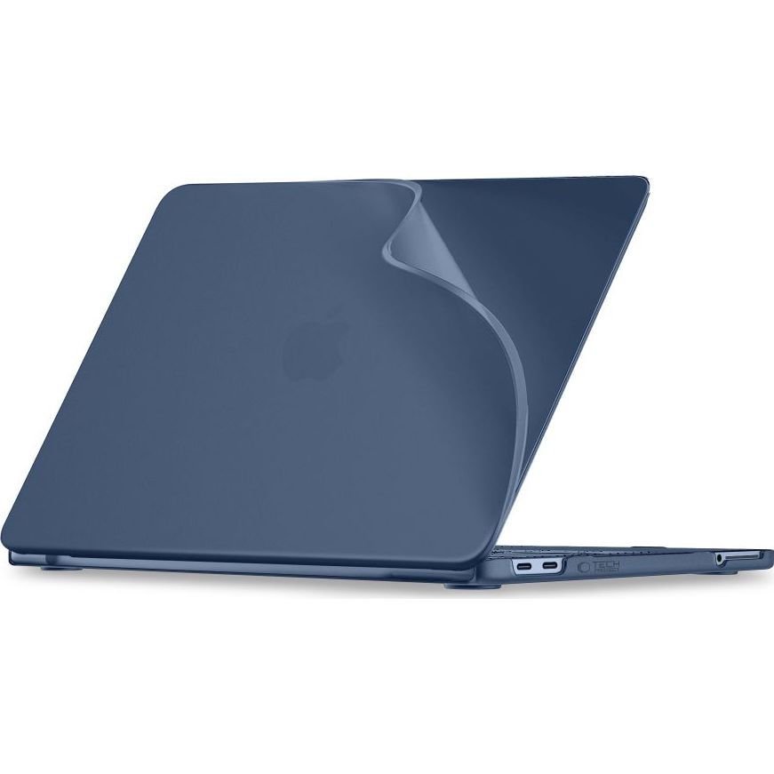 Etui ochronne Tech-Protect Softshell do MacBook Neo 13 A18 Pro 2026, matowe półprzezroczysto-niebieskie, dwuczęściowa łatwa w montażu osłona laptopa