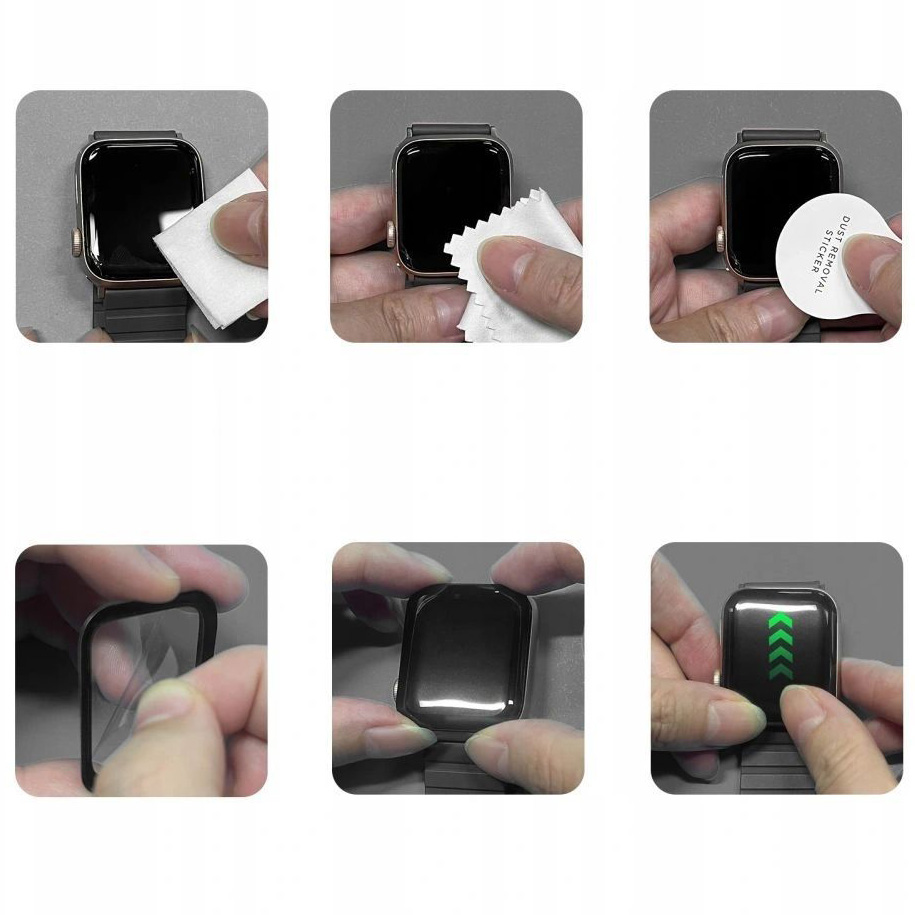 Szkło hybrydowe Tech-Protect Glass Flex+ do Xiaomi Redmi Watch 6, 2 sztuki, przezroczyste z czarną ramką