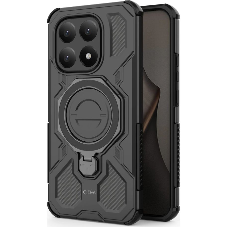 Etui z podstawką Tech-Protect TacticStand do MagSafe do Xiaomi 15T, matowe czarne. Funkcjonalne etui z wygodną podstawką, praktyczne.