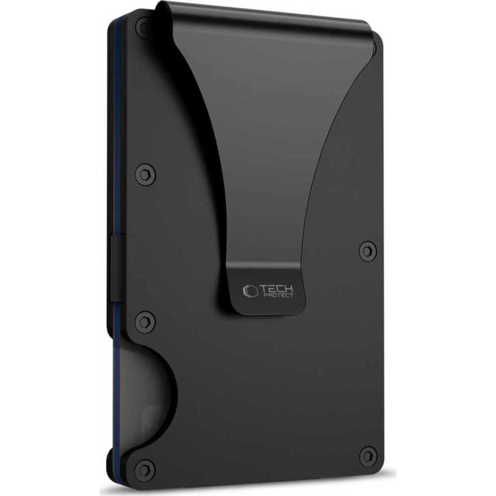 Tech-Protect Thorn, smukły portfel RFID na karty, minimalistyczny, elegancki, czarny