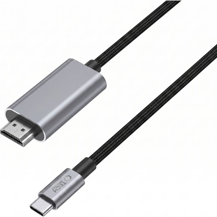 Tech-Protect UltraBoost Cable USB-C HDMI 2.1 8K 60Hz, czarno-szary