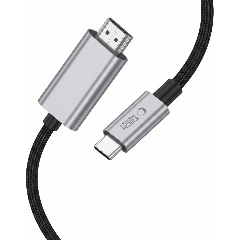 Tech-Protect UltraBoost Cable USB-C HDMI 2.1 8K 60Hz, czarno-szary