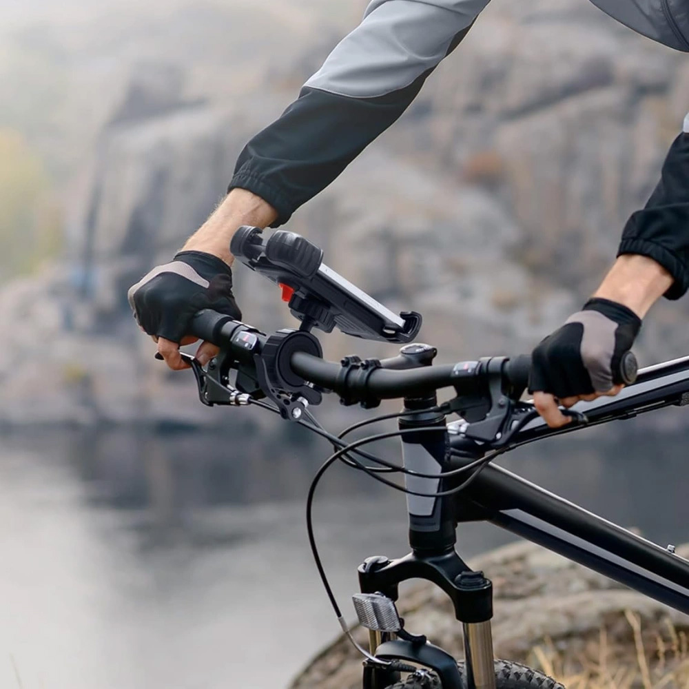 Uchwyt rowerowy/motocyklowy do telefonu na kierownicę Tech-Protect V7, czarny