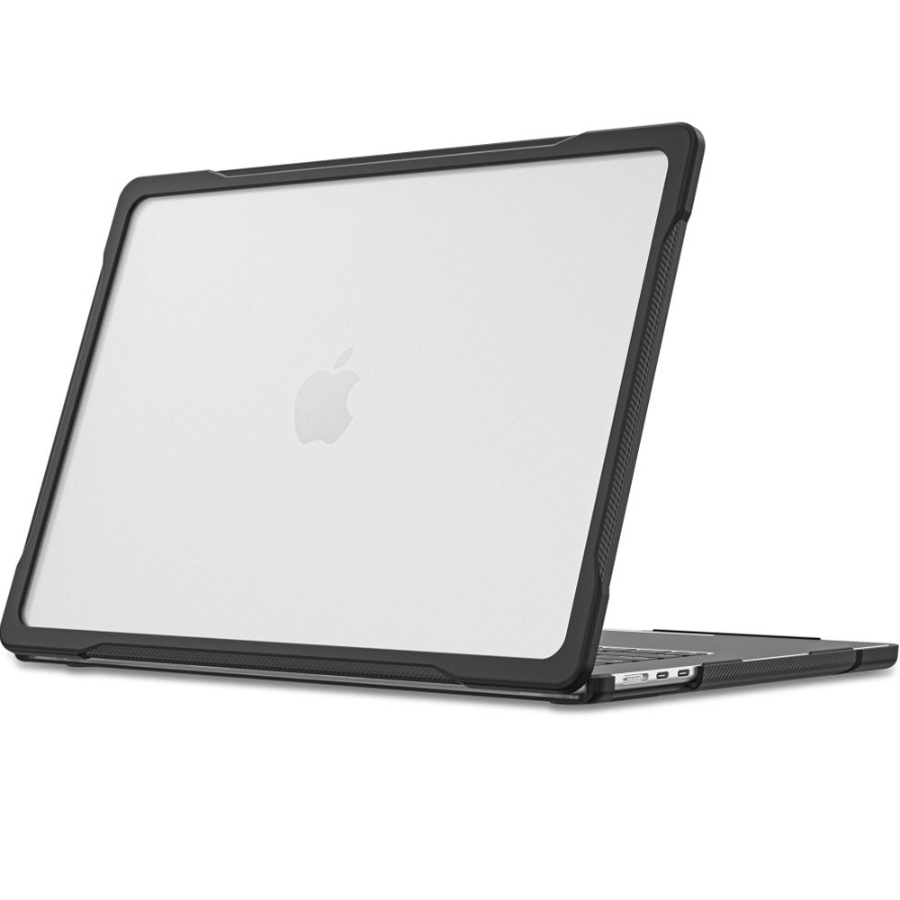 Etui na laptopa Tech-Protect Velar w kolorze matowo-przezroczystym z czarną ramką