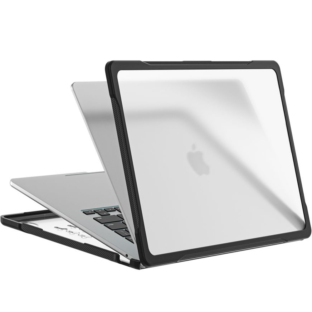 Etui na laptopa Tech-Protect Velar w kolorze matowo-przezroczystym z czarną ramką