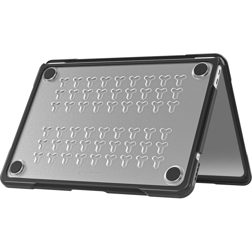 Etui na laptopa Tech Protect Velar w kolorze przezroczystym z czarną ramką