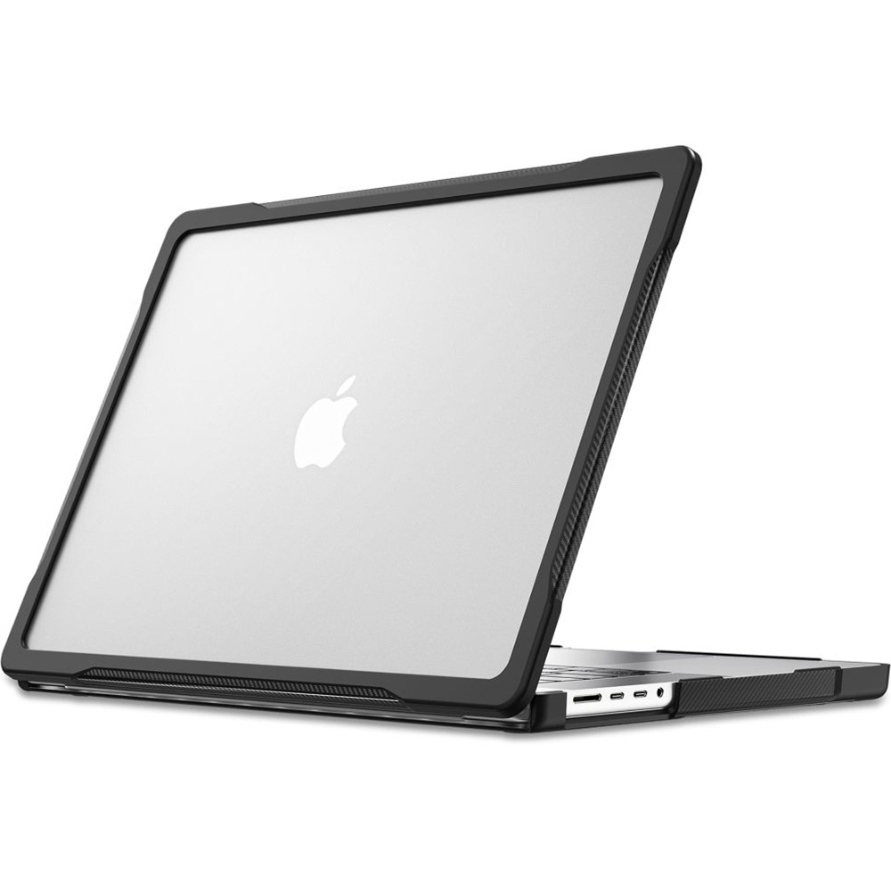 Etui na laptopa Tech-Protect Velar w kolorze matowo-przezroczystym z czarną ramką