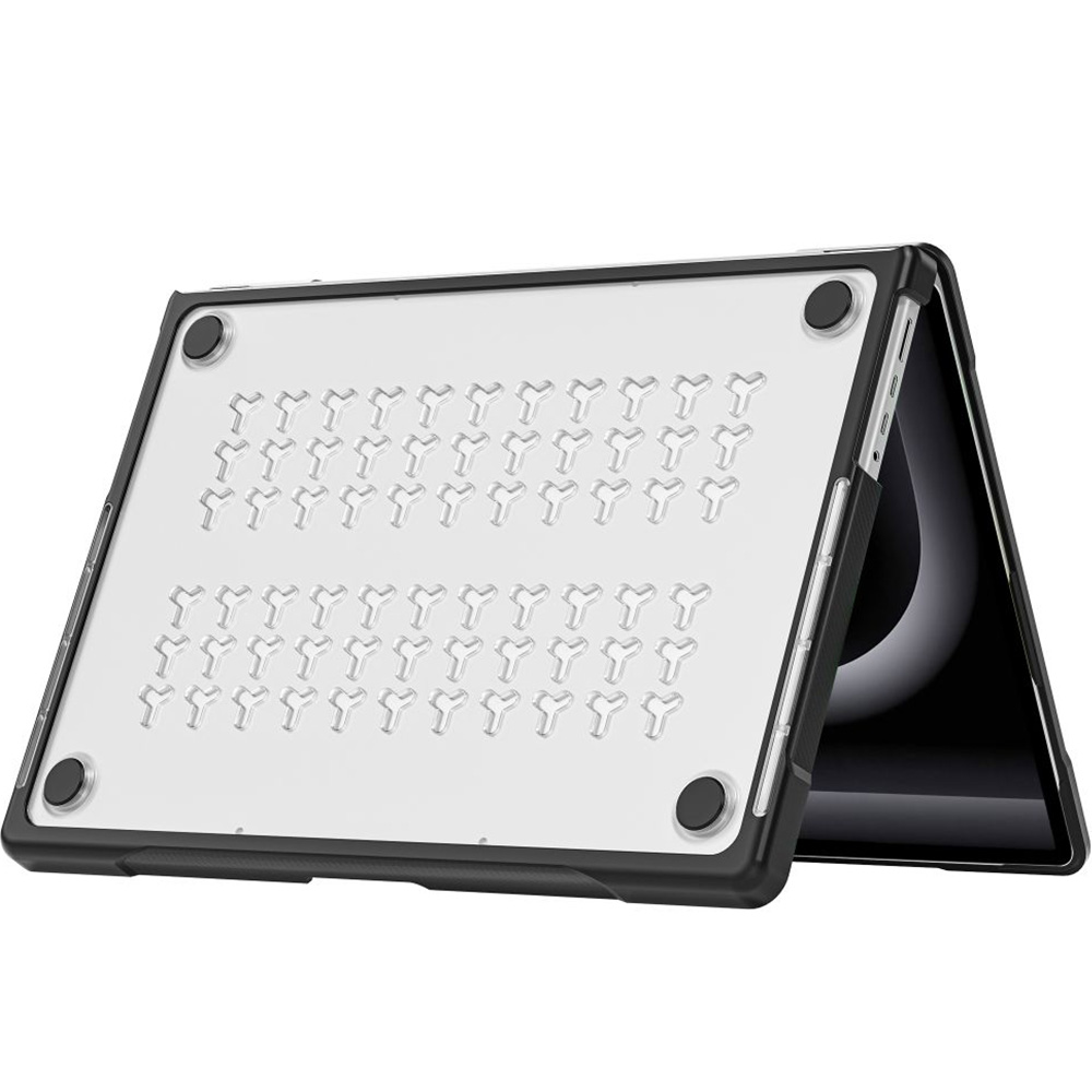 Etui na laptopa Tech-Protect Velar w kolorze matowo-przezroczystym z czarną ramką