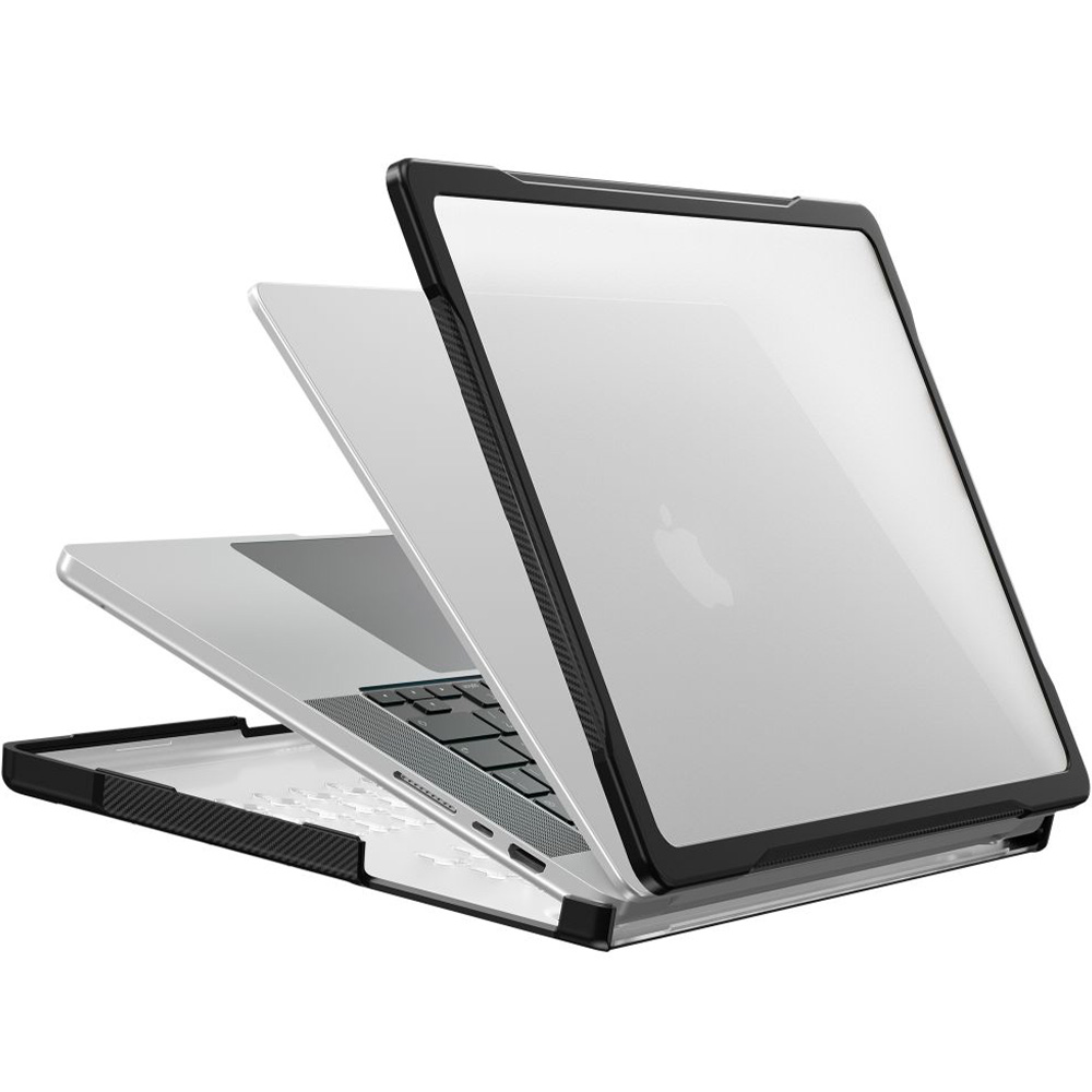 Etui na laptopa Tech-Protect Velar w kolorze matowo-przezroczystym z czarną ramką