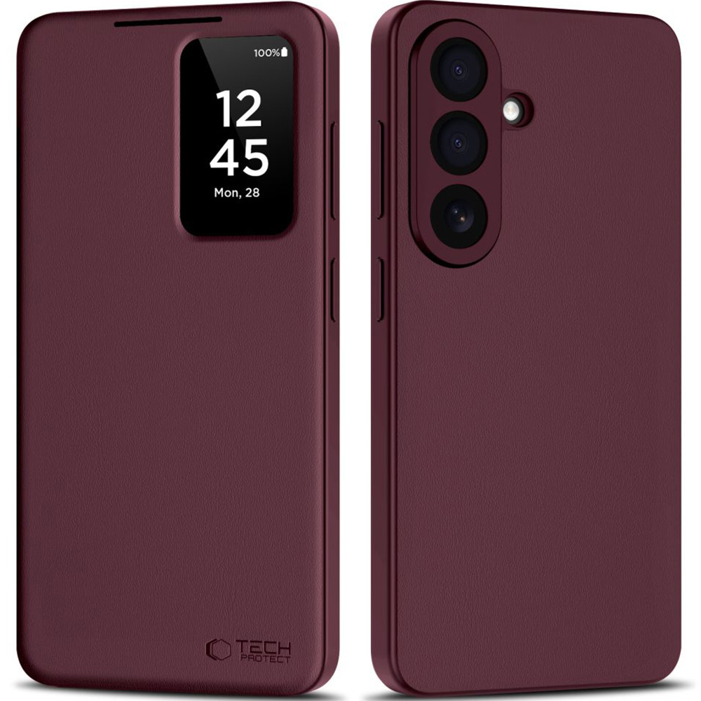 Etui z klapką Tech-Protect Smart Wallet do Galaxy A57 5G, bordowe