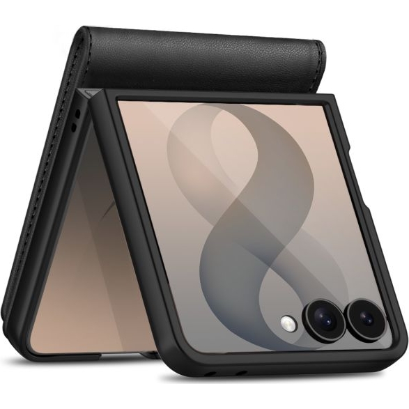 Etui z klapką Tech-Protect Wallet do Galaxy Z Flip8, czarne