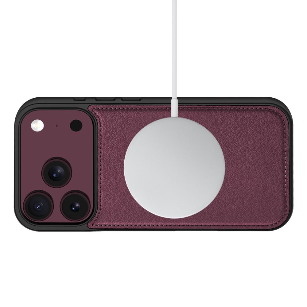 Etui Tech-Protect Wallet do iPhone 18 Pro / 17 Pro do MagSafe, bordowe