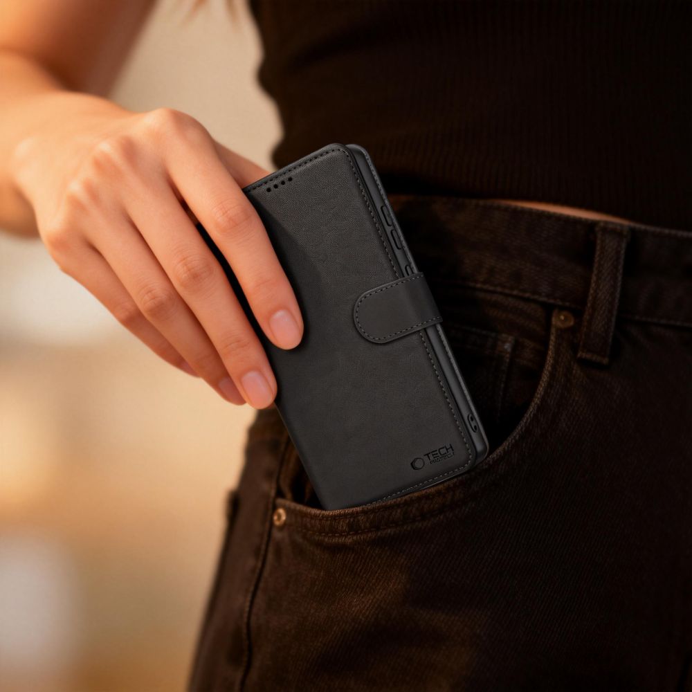  Etui Tech-Protect Wallet do Motorola Edge 70 Pro, czarne