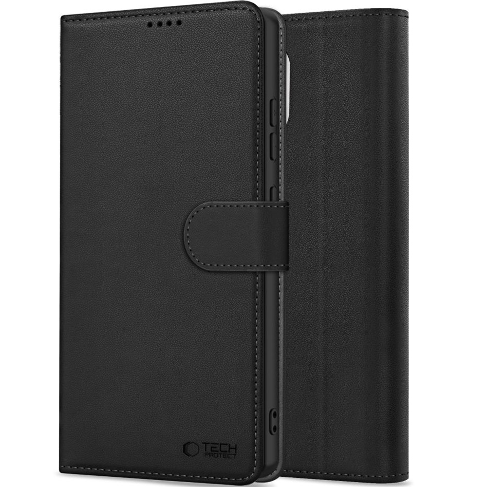 Etui z klapką Tech-Protect Wallet do Motorola Moto G77 5G / Moto G67 5G, czarne