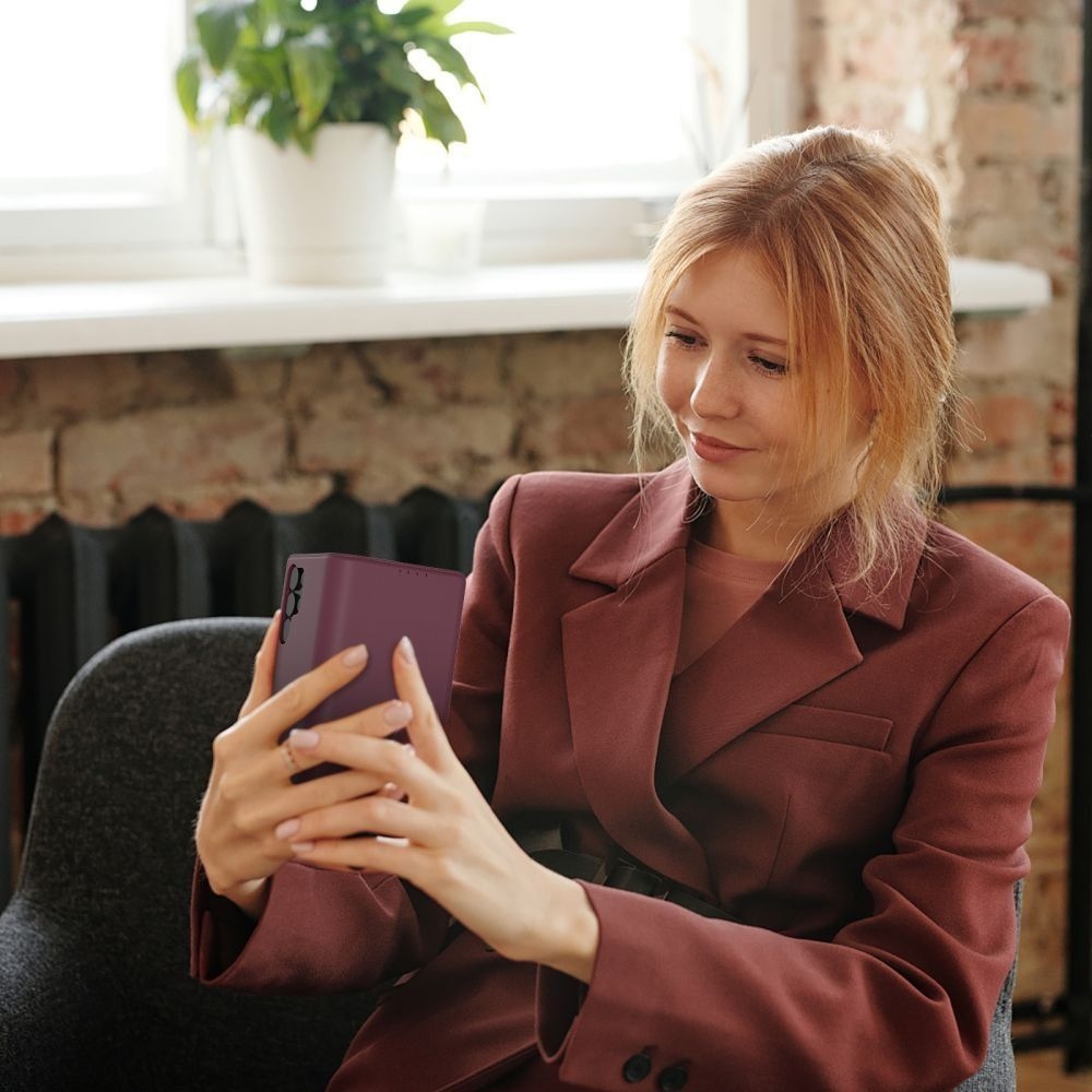 Etui z klapką Tech-Protect Wallet dla Samsung Galaxy A27 5G, bordowe.