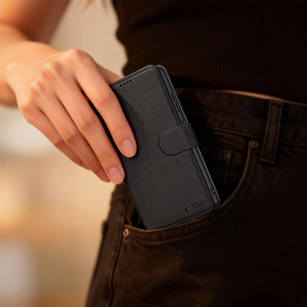 Etui z klapką Tech-Protect Wallet do Xiaomi 17T, czarne