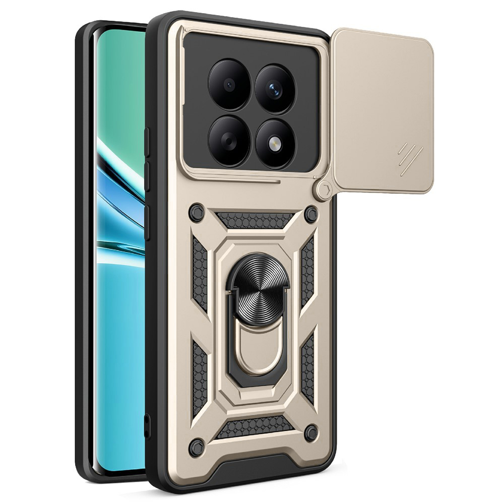 Techsuit CamShield, etui ochronne na telefon, funkcjonalna, praktyczna, solidna, złote