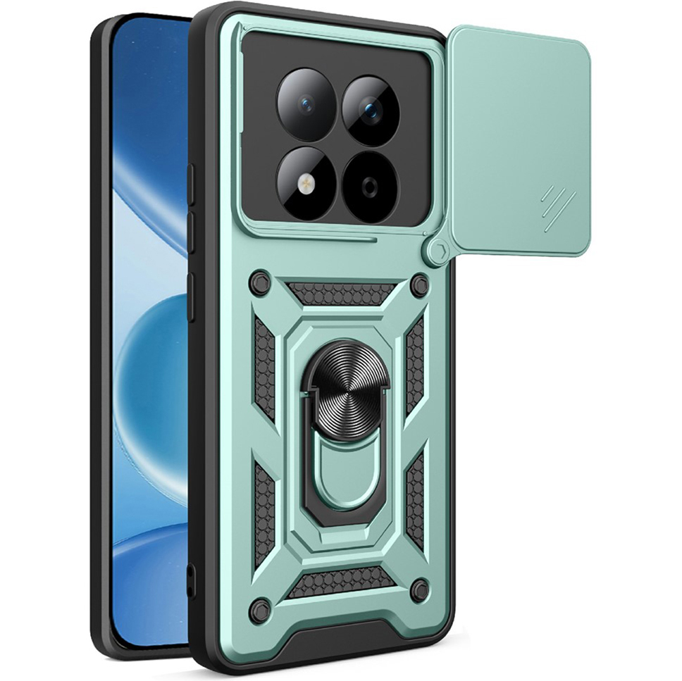 Techsuit CamShield, etui ochronne na telefon, funkcjonalna, praktyczna, solidna, zielono-czarne