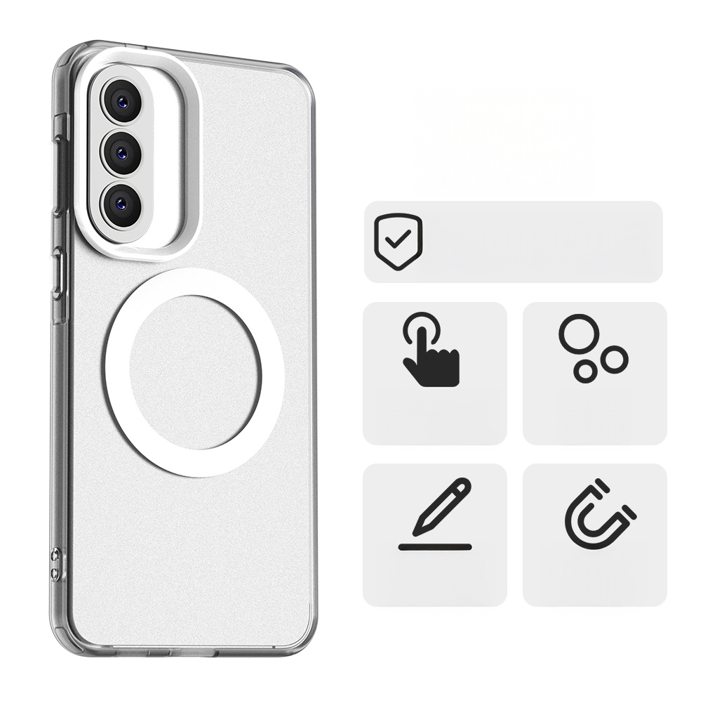 Techsuit CandyCase MagSafe, magnetyczne mocowanie i ładowanie MagSafe szybkie, białe