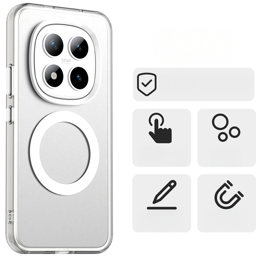 Techsuit CandyCase MagSafe, magnetyczne mocowanie i ładowanie MagSafe szybkie, białe