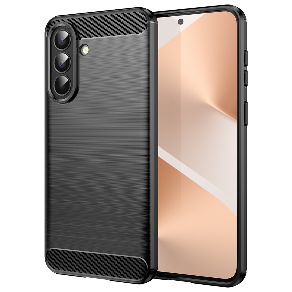 Techsuit Carbon Silicone, etui ochronne do telefonów nowoczesne wytrzymałe dopasowane lekkie, czarne