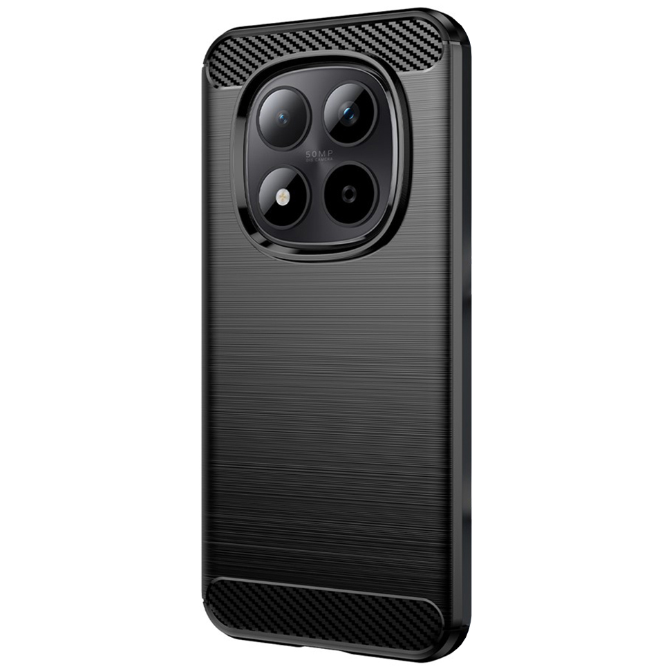 Techsuit Carbon Silicone, case z podwyższonym rantem amortyzujące stabilne bezpieczne, czarne