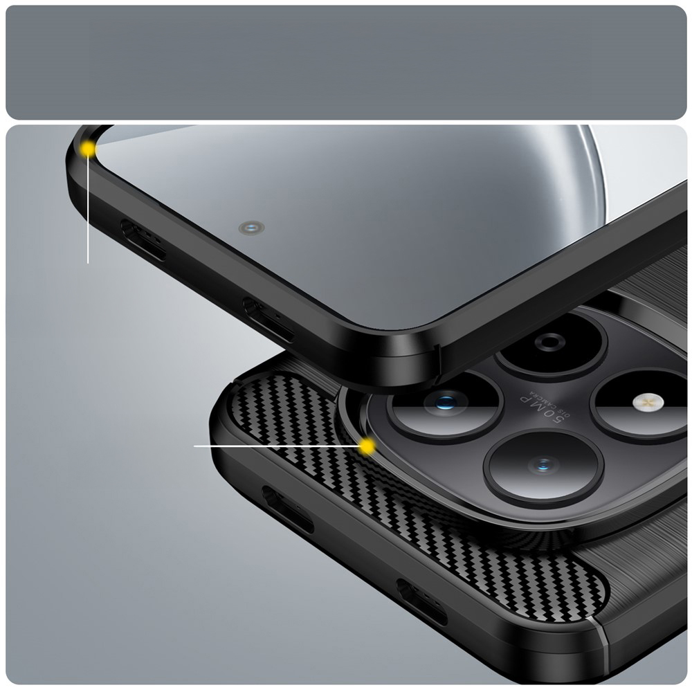 Techsuit Carbon Silicone, etui na telefon ergonomiczne wygodne praktyczne trwałe, czarne