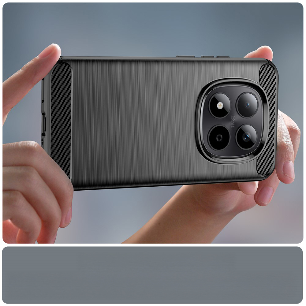 Techsuit Carbon Silicone, odporne etui zabezpieczające schludne łatwe w czyszczeniu, czarne