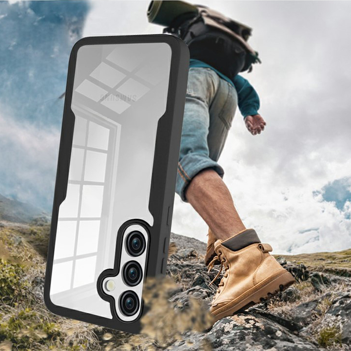 Techsuit ColorVerse 360 + Screen Protector, solidność, odporność na codzienne uszkodzenia, trwałe etui, przezroczysto-różowe