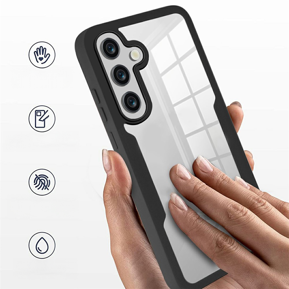 Techsuit ColorVerse 360 + Screen Protector, pewny chwyt, komfort codziennego użytkowania, elegancki wygląd, przezroczysto-różowe