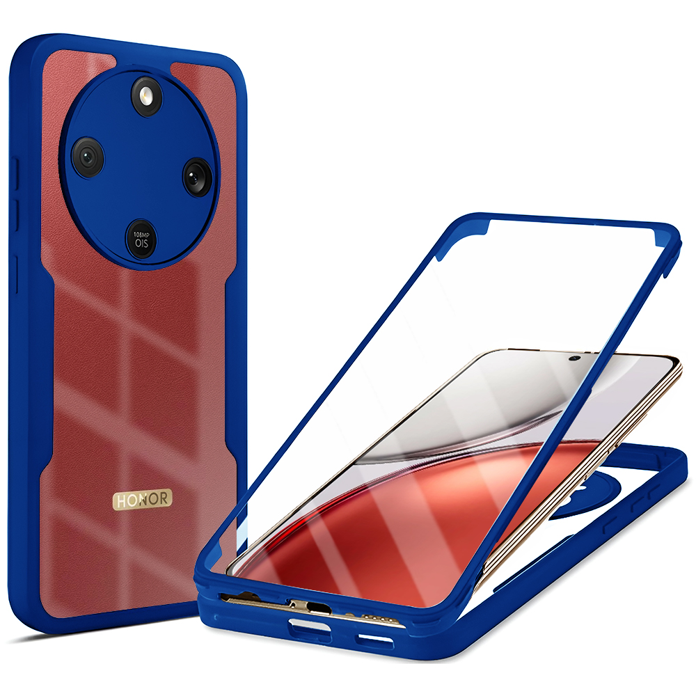 Techsuit ColorVerse 360 + Screen Protector, pełna ochrona smartfona, nowoczesny styl i komfort, przezroczysto-granatowe