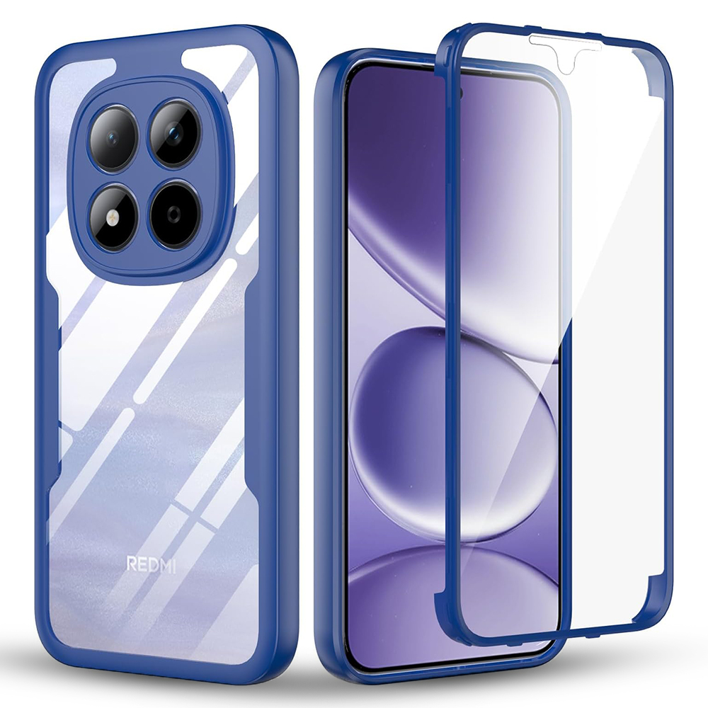 Techsuit ColorVerse 360 + Screen Protector, pełna ochrona smartfona, nowoczesny styl i komfort, przezroczysto-granatowe