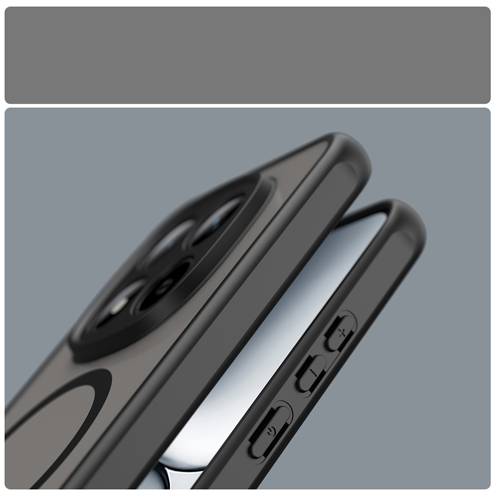 Techsuit HaloFrost II MagSafe, MagSafe kompatybilność, mocne magnesy, wygodne, czarne